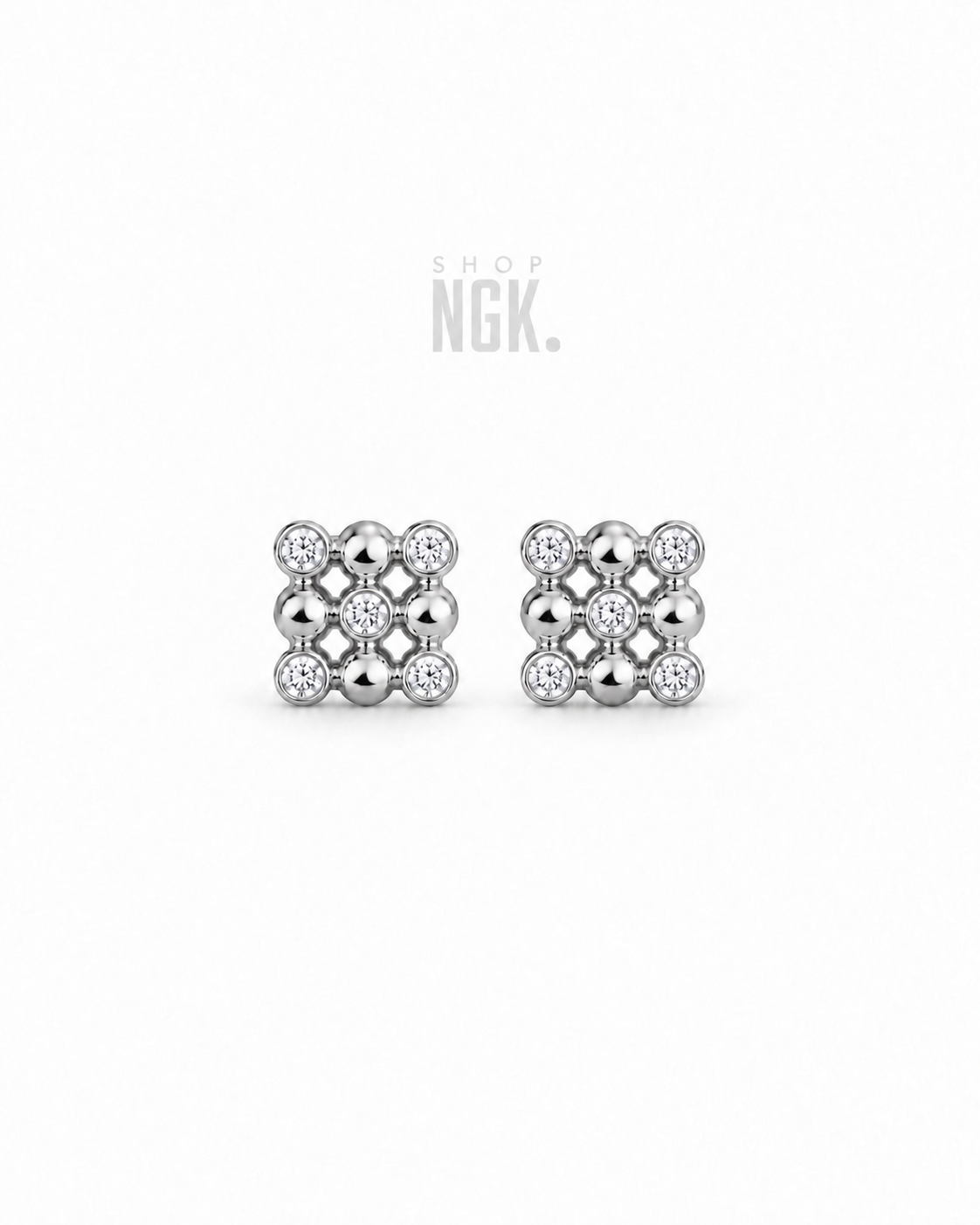 BUBBLE CUBE STUDS