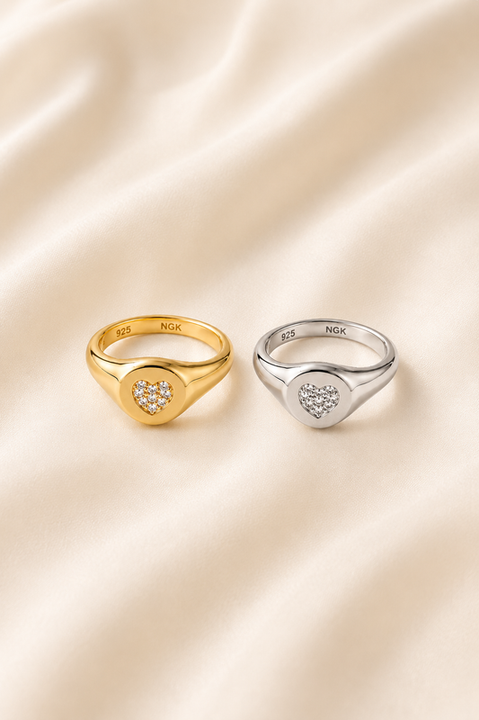 HEART PINKY RINGS