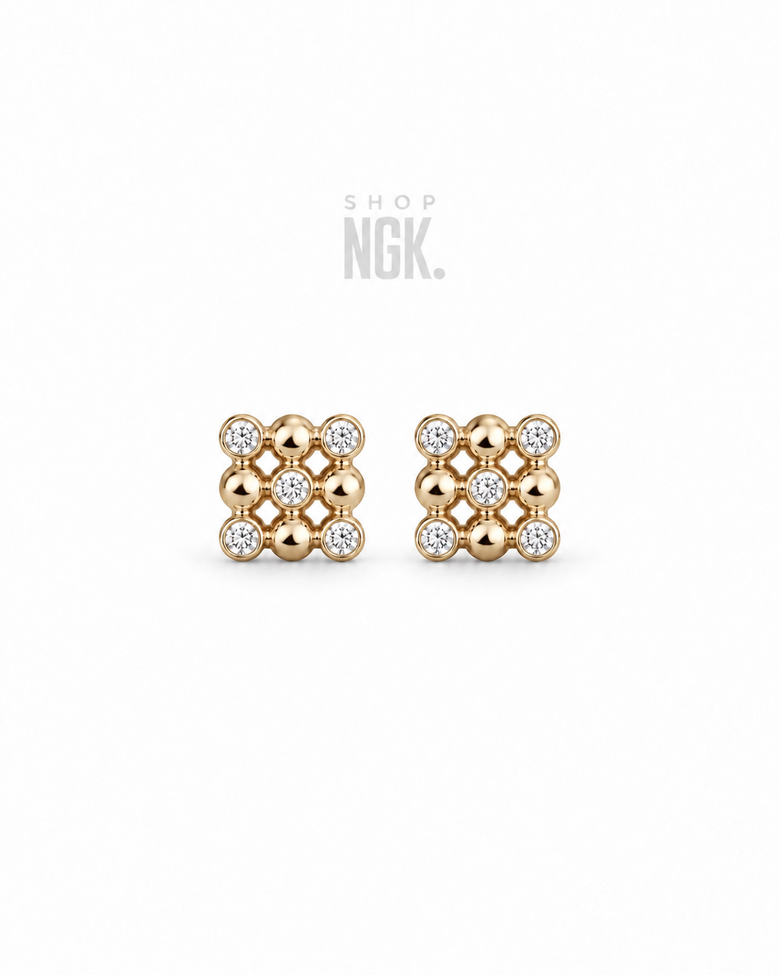 BUBBLE CUBE STUDS