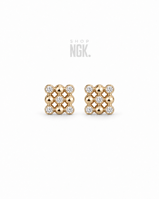 BUBBLE CUBE STUDS