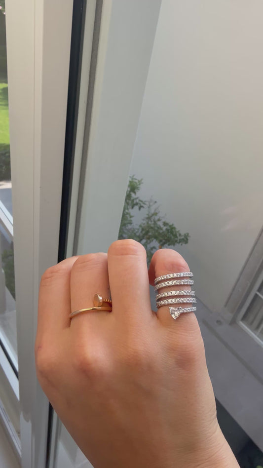 Serpent pinky ring